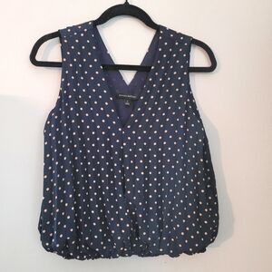 Banana Repubic V-Neck Blouse. Pleated Bubble Style